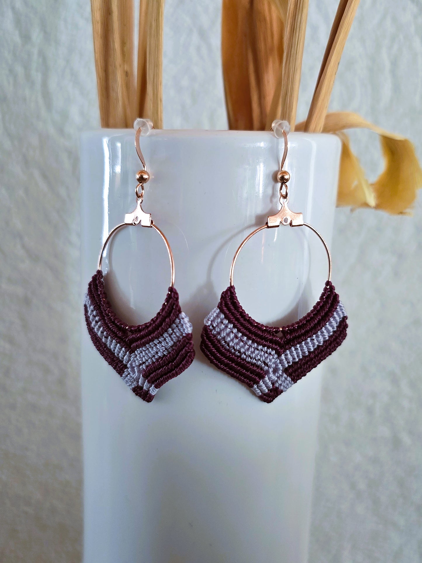 Boucles d'oreilles bicolores