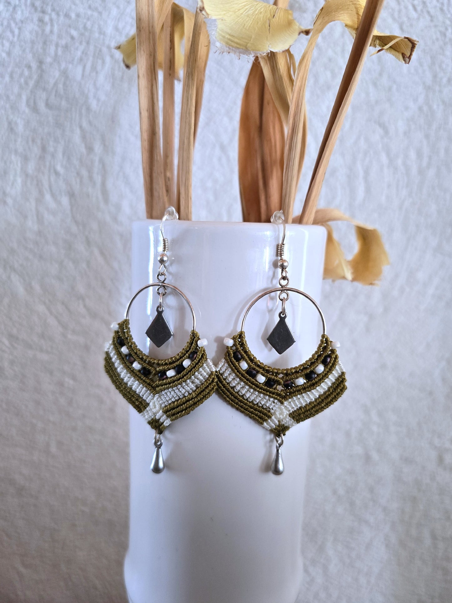 Boucles d'oreilles bicolores