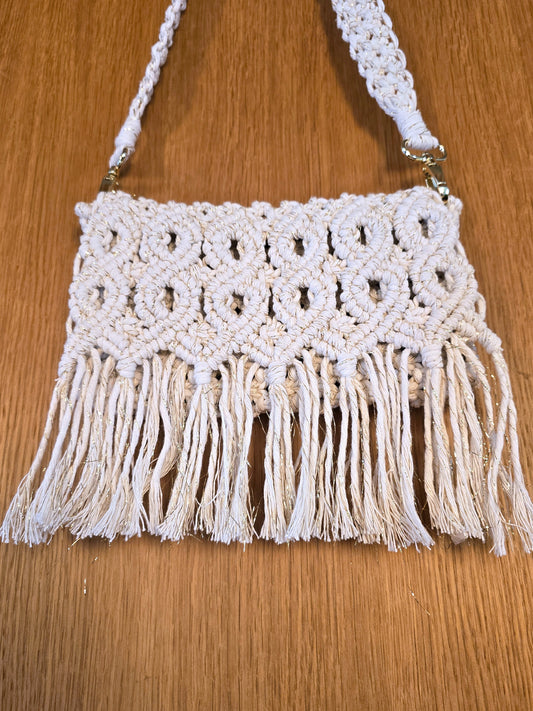 Sac en macramé - Ecru et Fil or