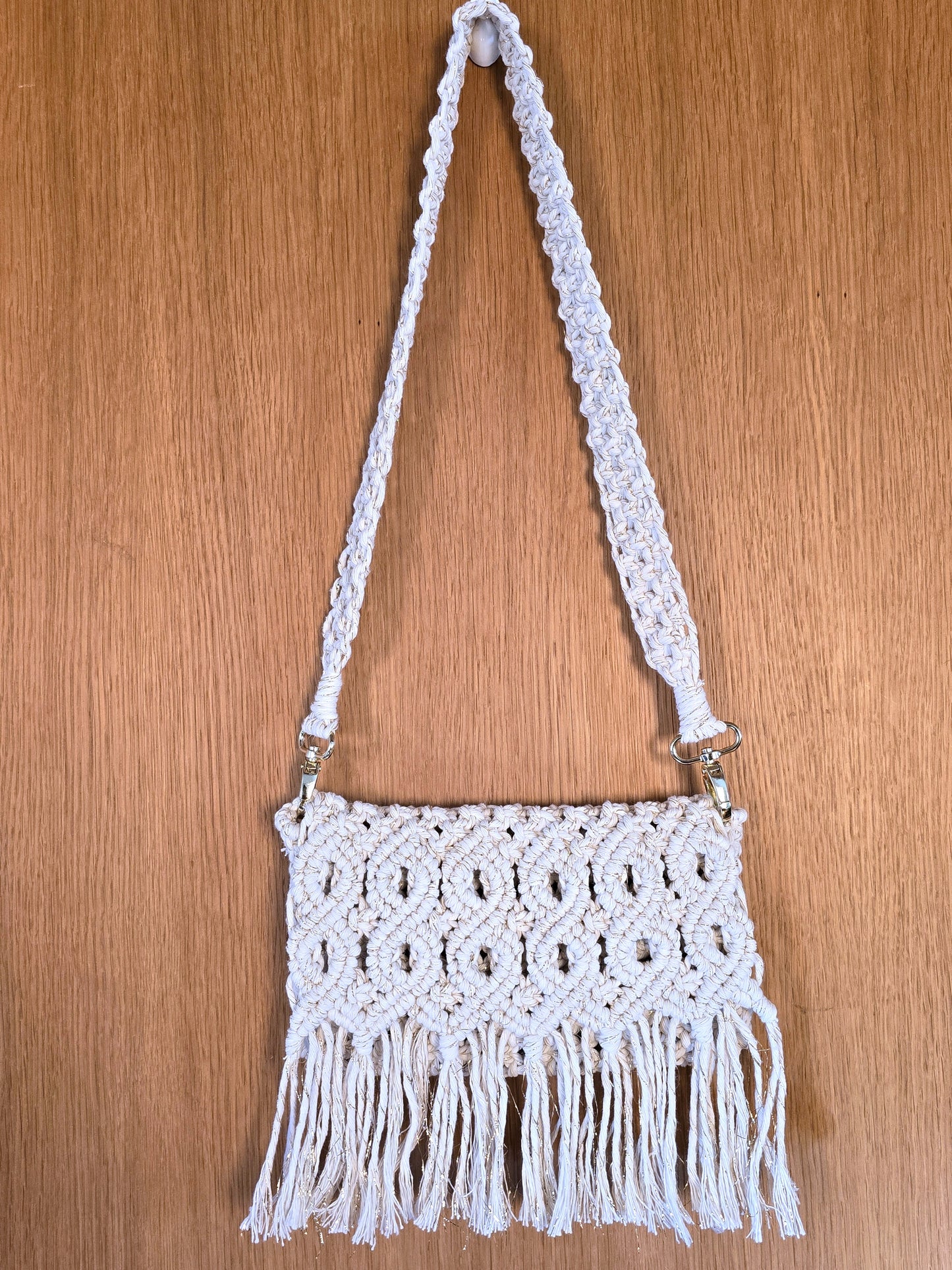 Sac en macramé - Ecru et Fil or