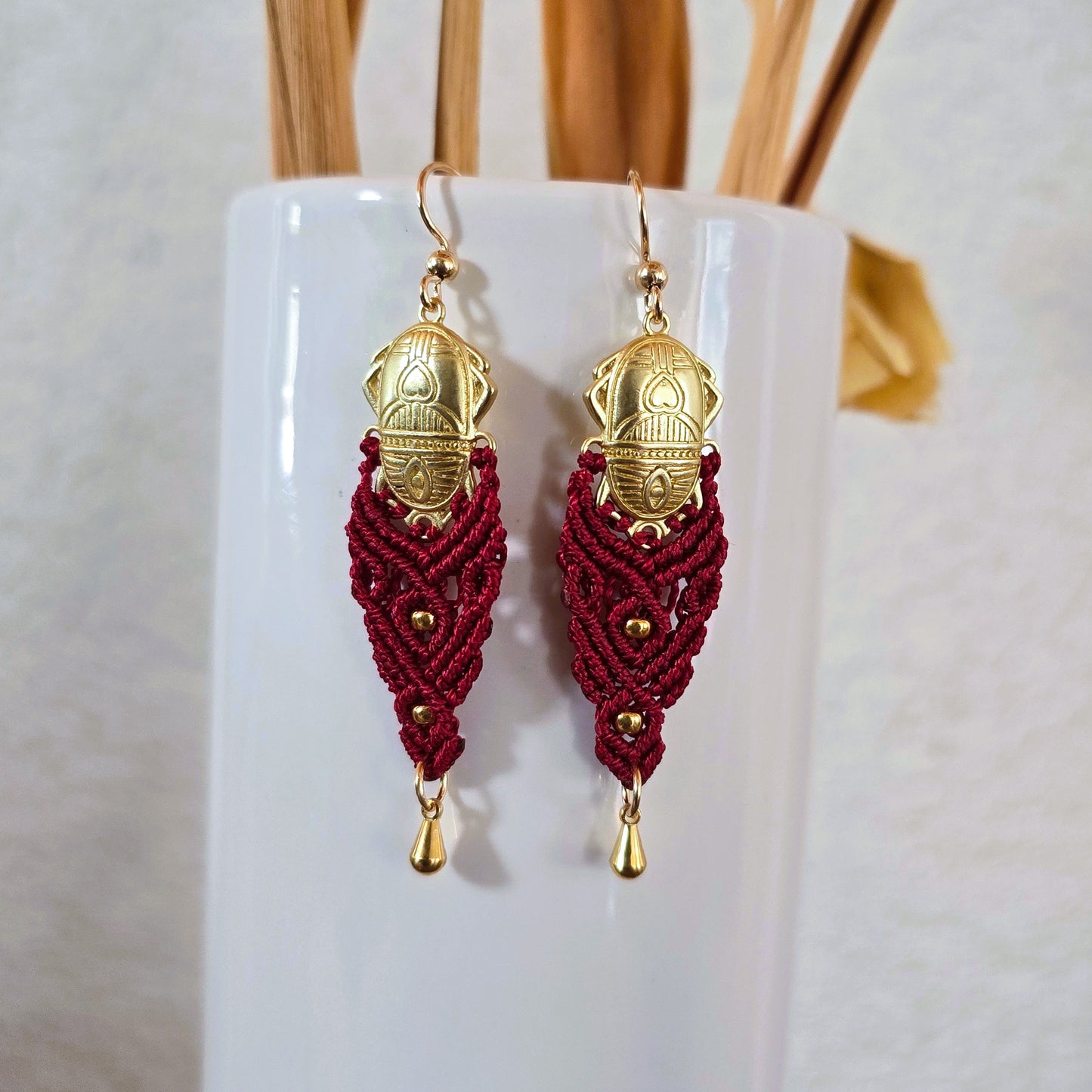 Boucles d'oreilles Scarabée