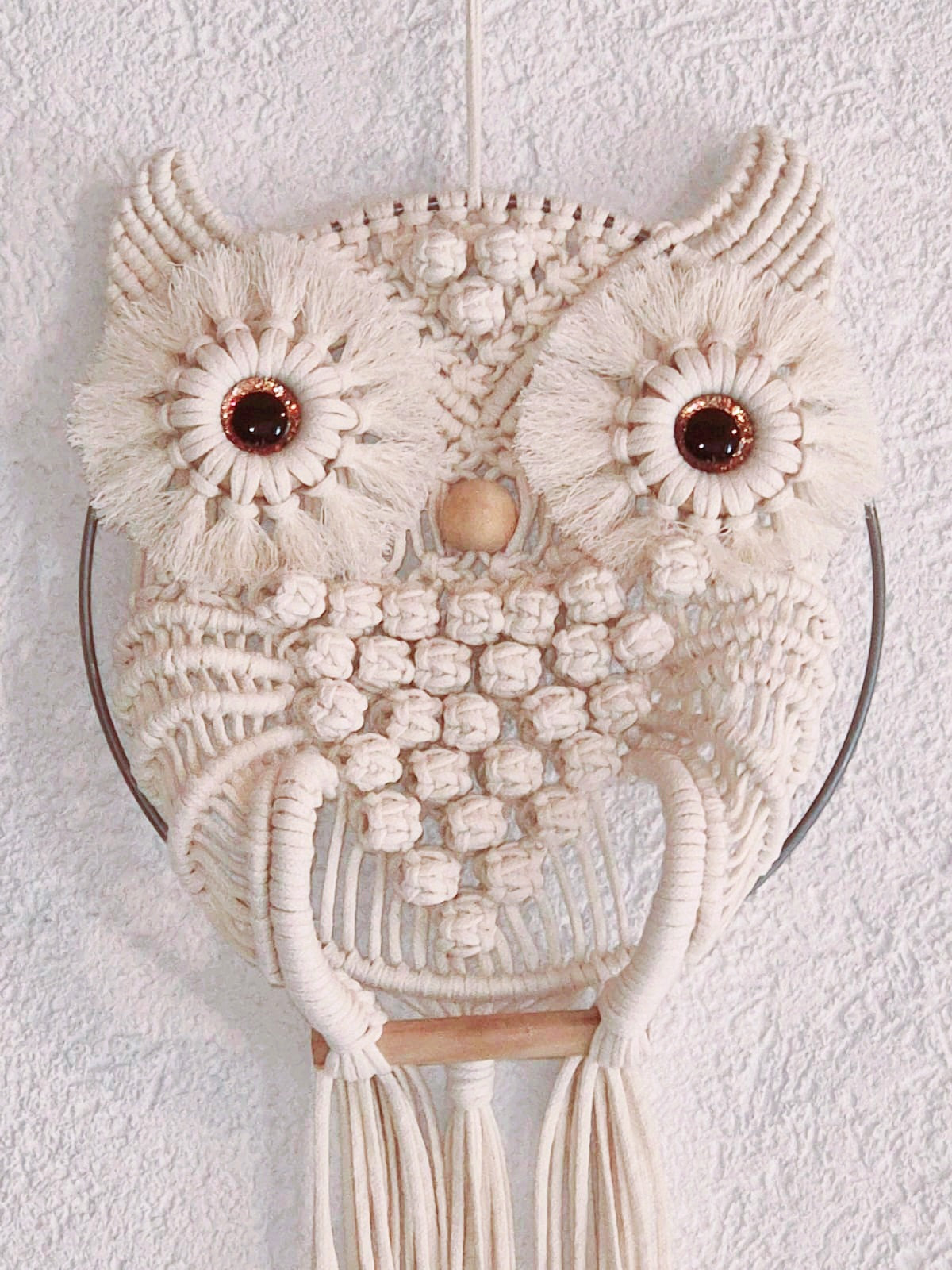 Chouette en macramé