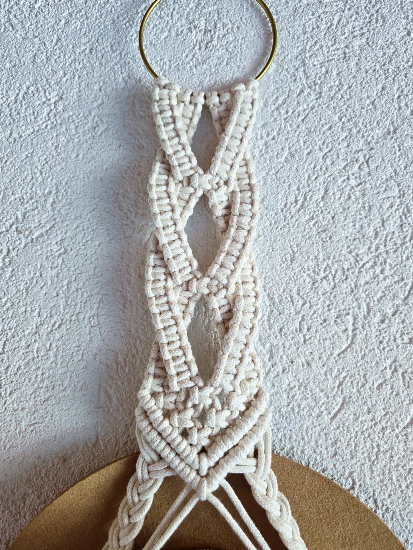 Porte chapeau - Ecru tressé