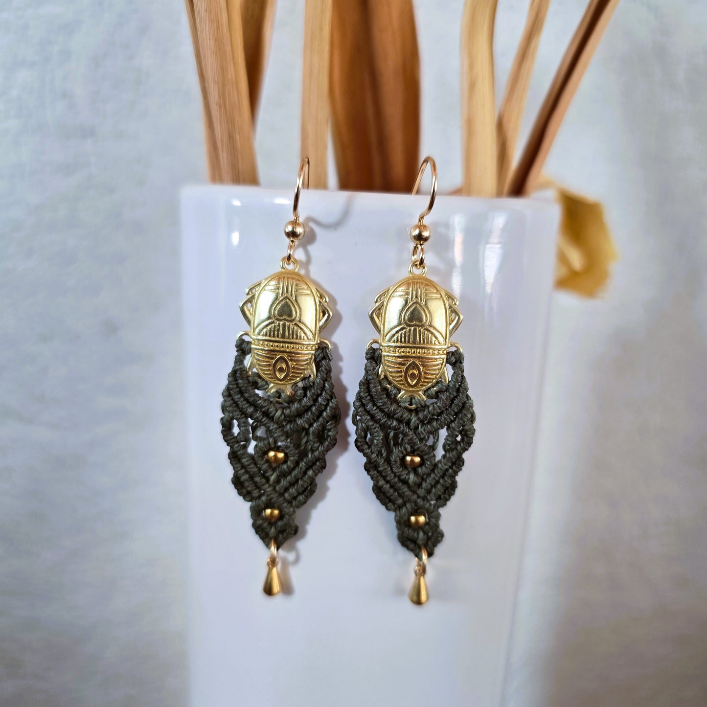 Boucles d'oreilles Scarabée