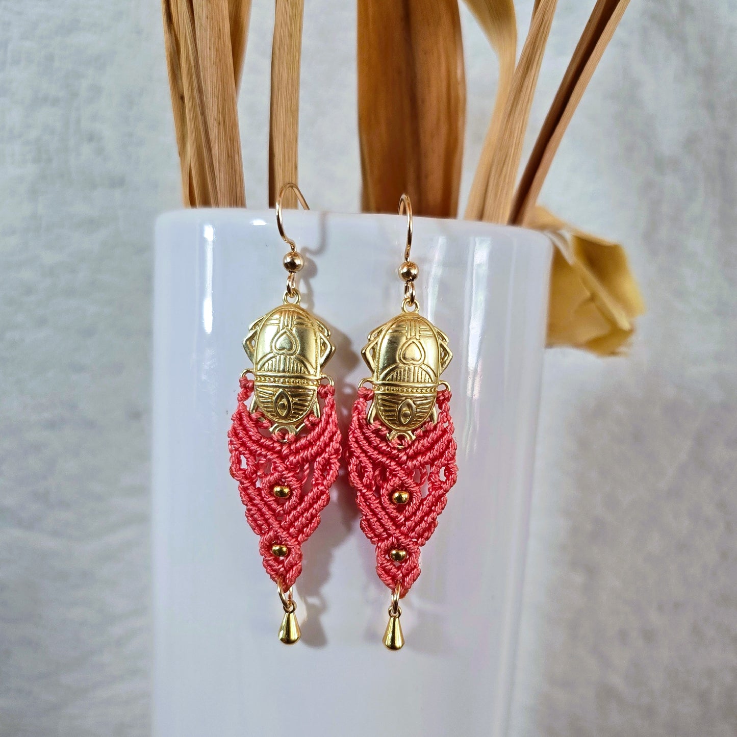 Boucles d'oreilles Scarabée