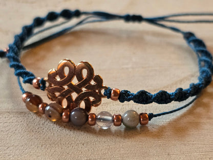 Duo bracelet Doré Rose