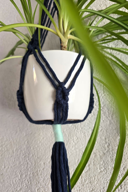 Suspension plantes - Bleu marine