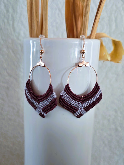 Boucles d'oreilles bicolores