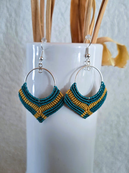 Boucles d'oreilles bicolores