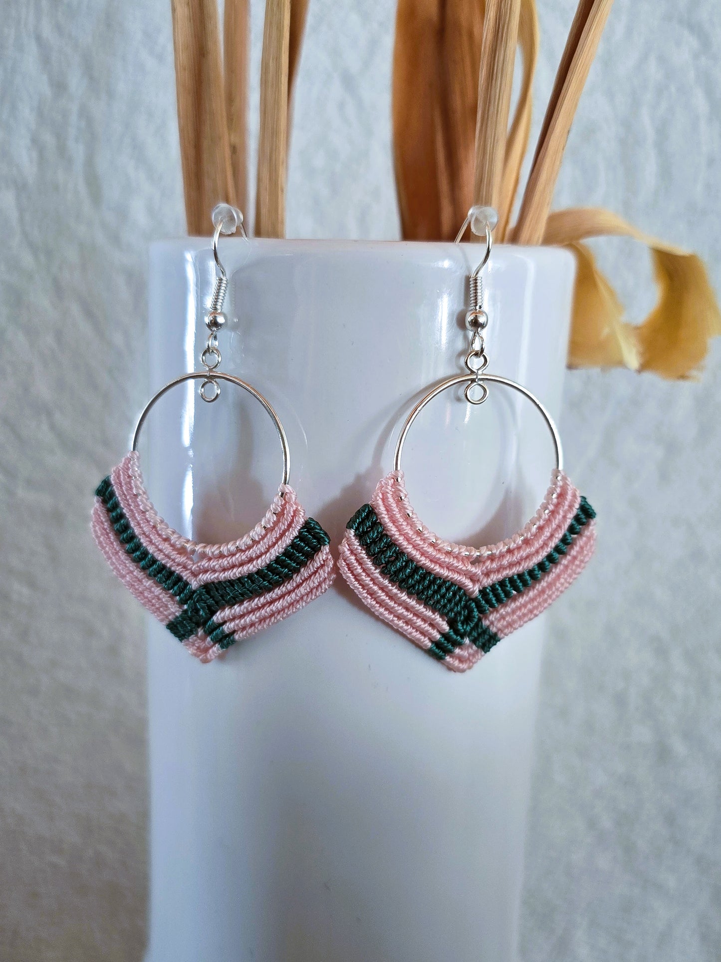 Boucles d'oreilles bicolores