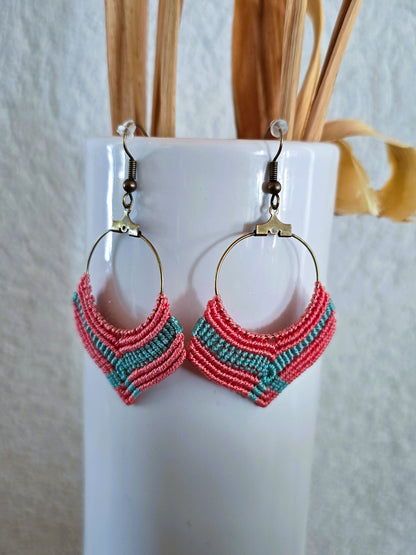 Boucles d'oreilles bicolores