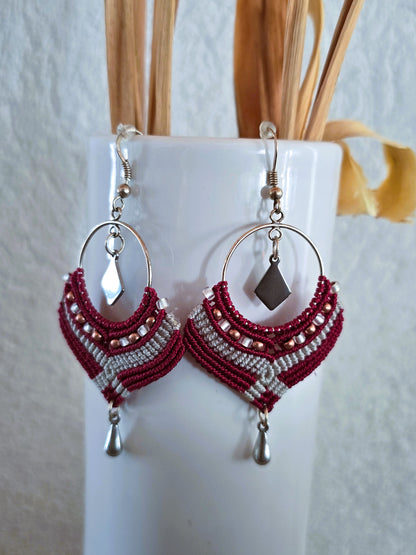 Boucles d'oreilles bicolores