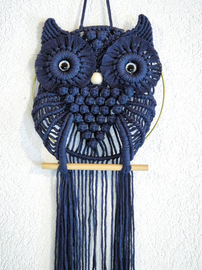 Chouette en macramé