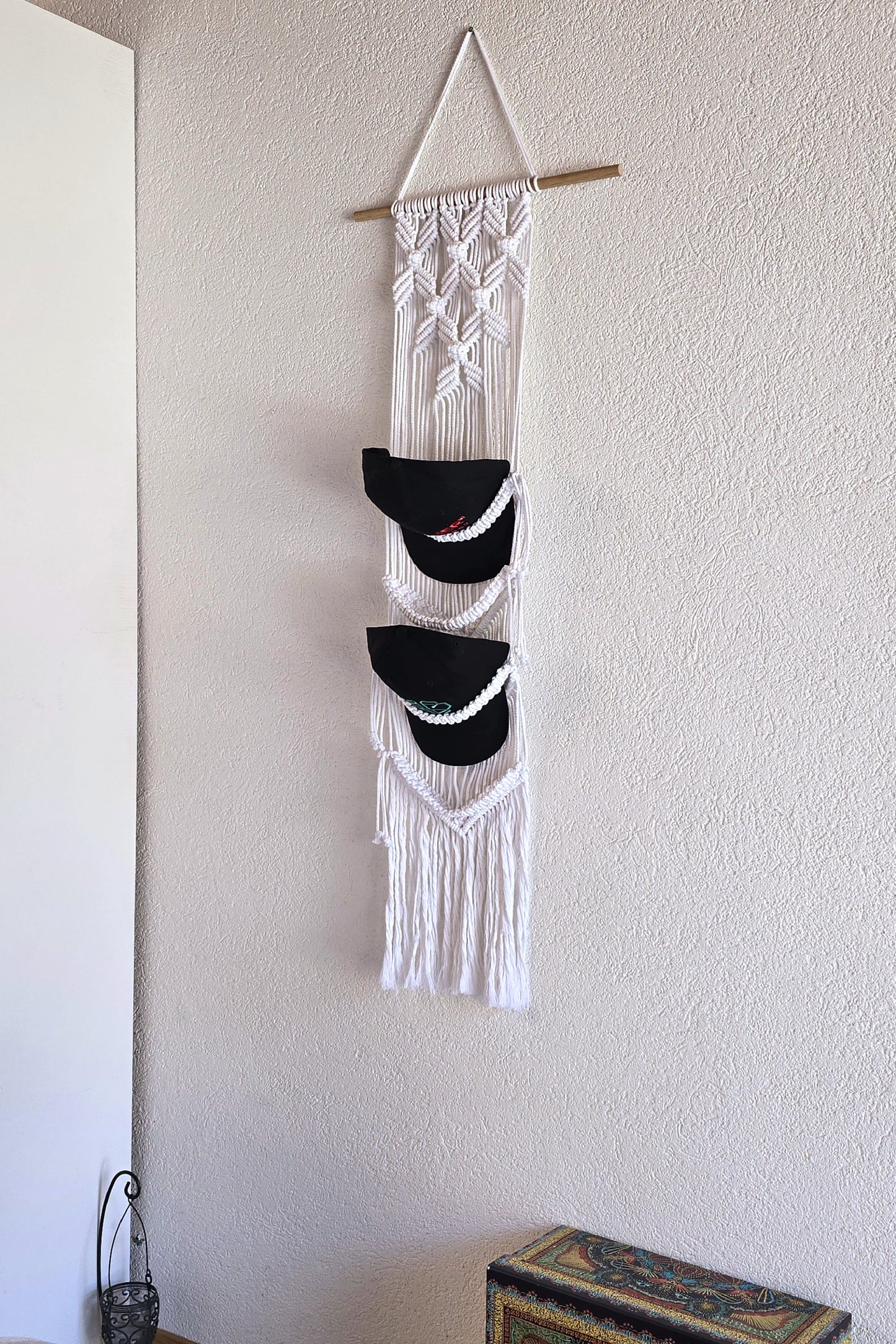 Porte casquettes - Blanc