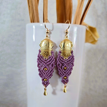 Boucles d'oreilles Scarabée