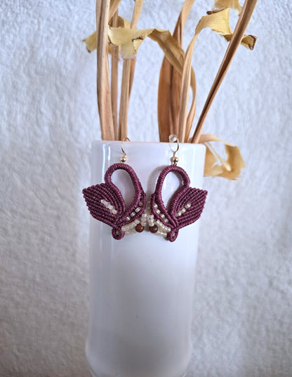 Boucles d'oreilles Cygnes