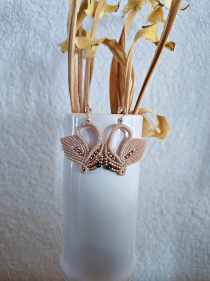 Boucles d'oreilles Cygnes