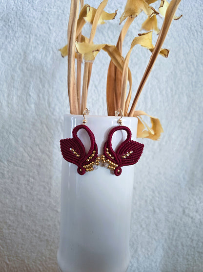 Boucles d'oreilles Cygnes