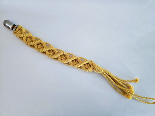 Attache tétine Moutarde