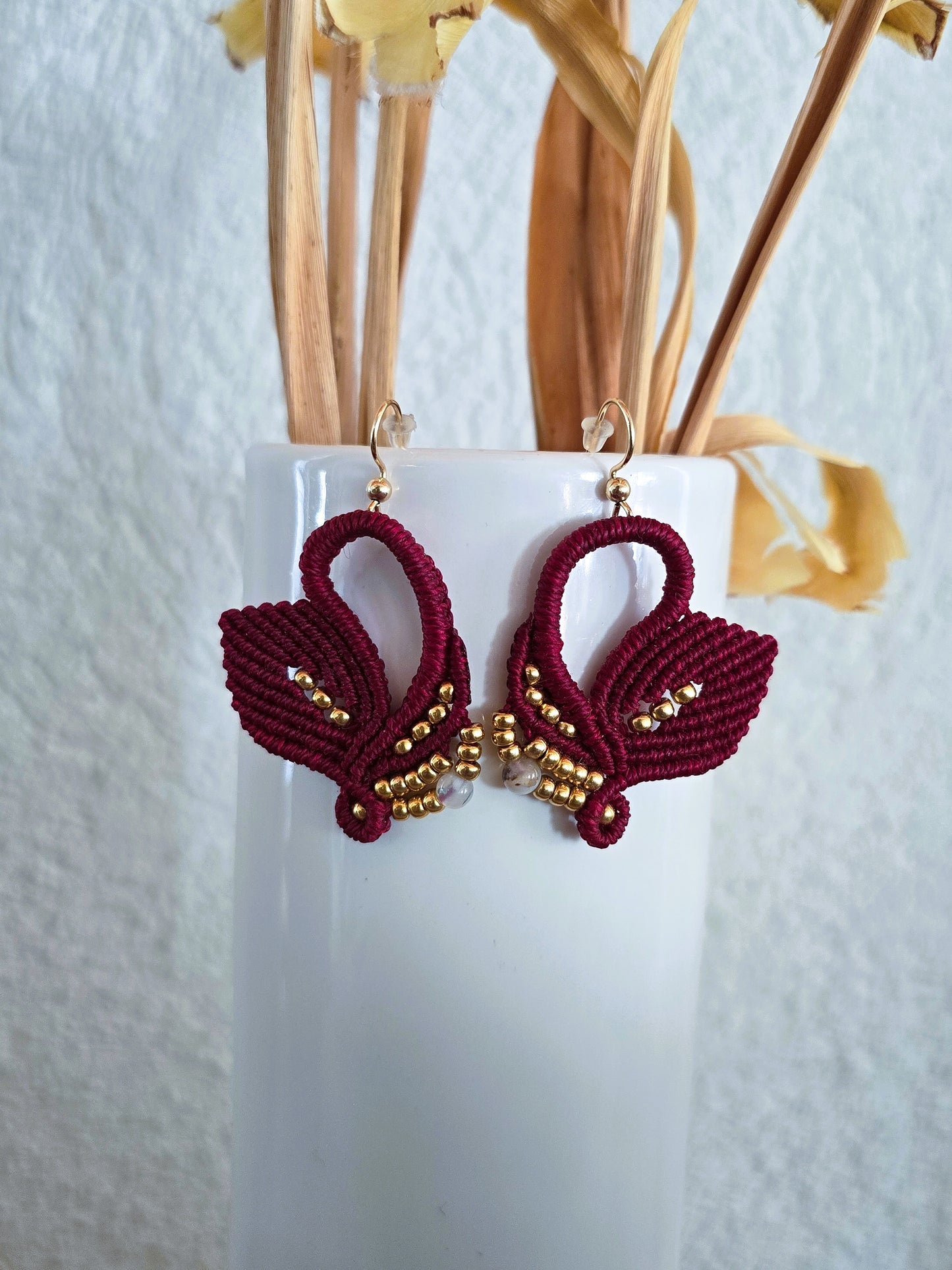 Boucles d'oreilles Cygnes