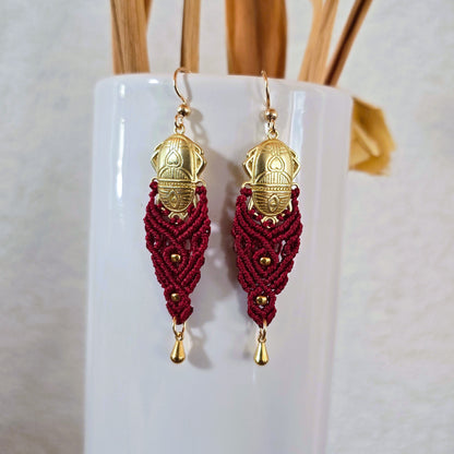 Boucles d'oreilles Scarabée