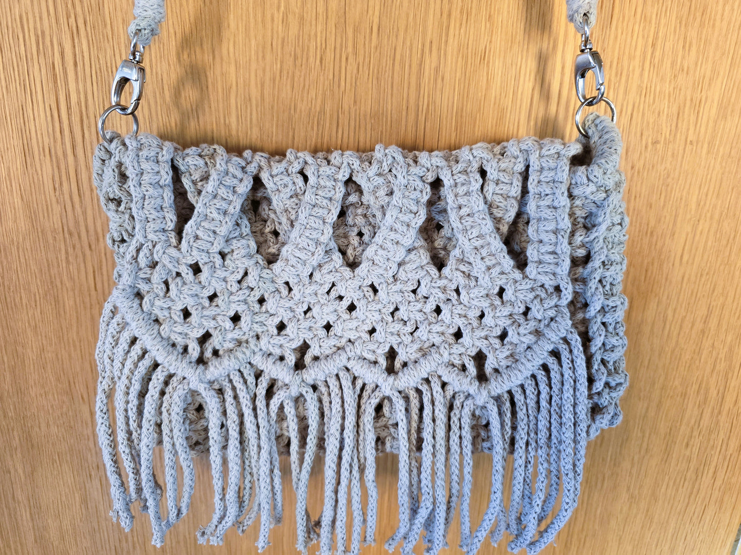Sac en macramé - gris