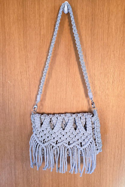 Sac en macramé - gris