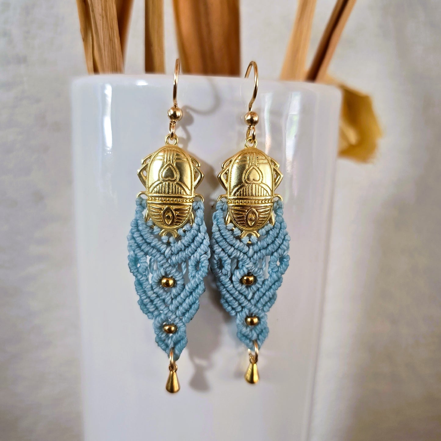 Boucles d'oreilles Scarabée