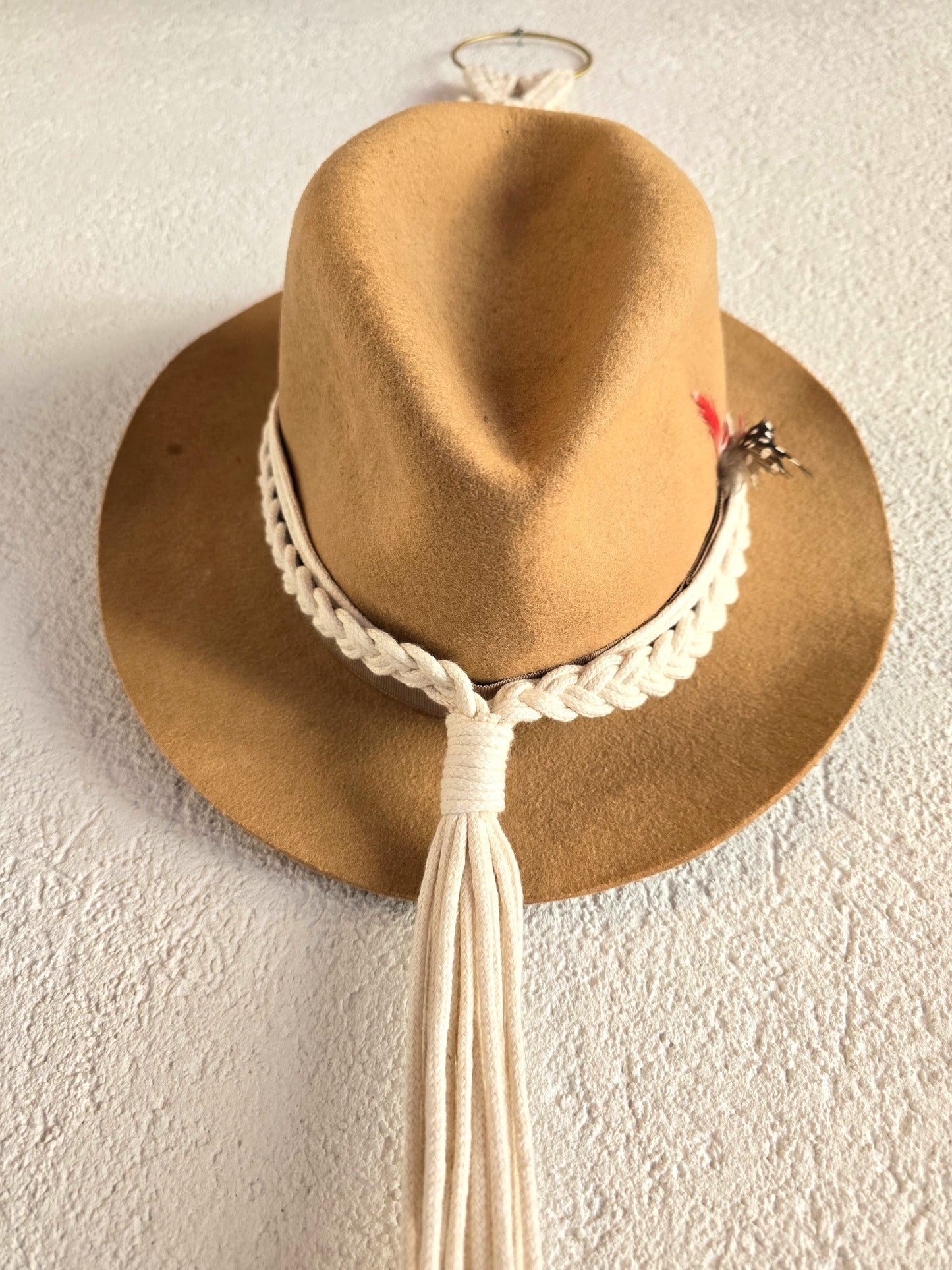 Porte chapeau - Ecru tressé