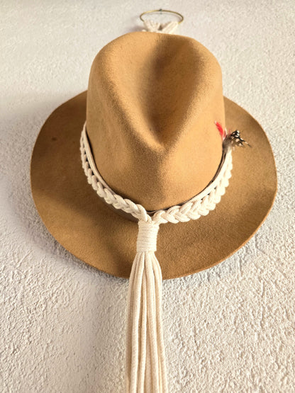 Porte chapeau - Ecru tressé