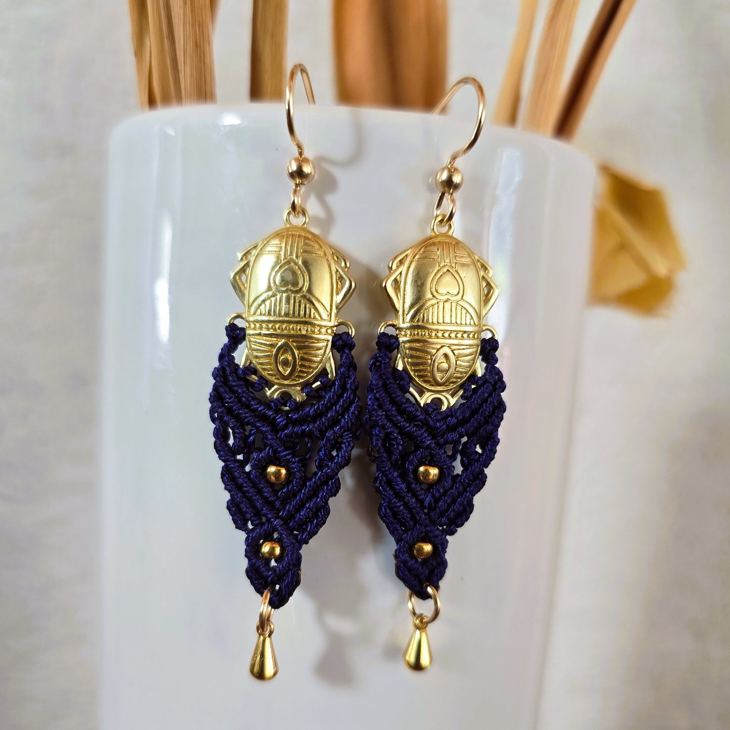 Boucles d'oreilles Scarabée