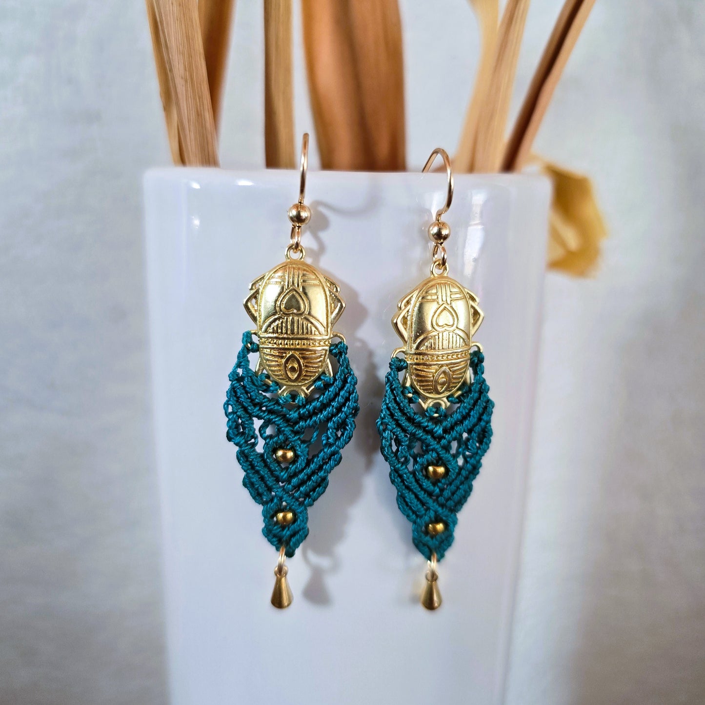 Boucles d'oreilles Scarabée