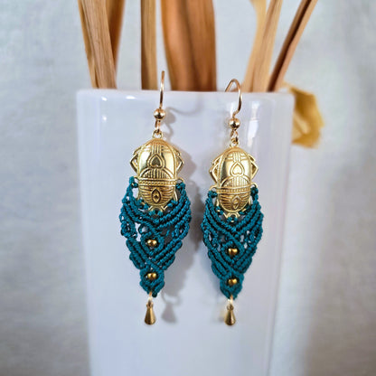 Boucles d'oreilles Scarabée