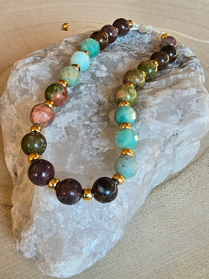 Bracelet Shambala - pierres naturelles & énergie positive